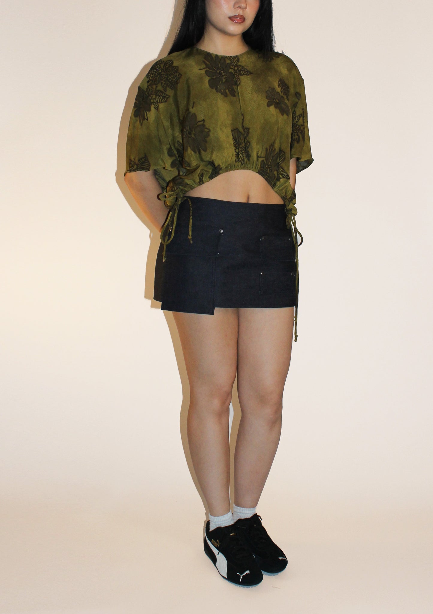 Iris top - Olive (Made to order)