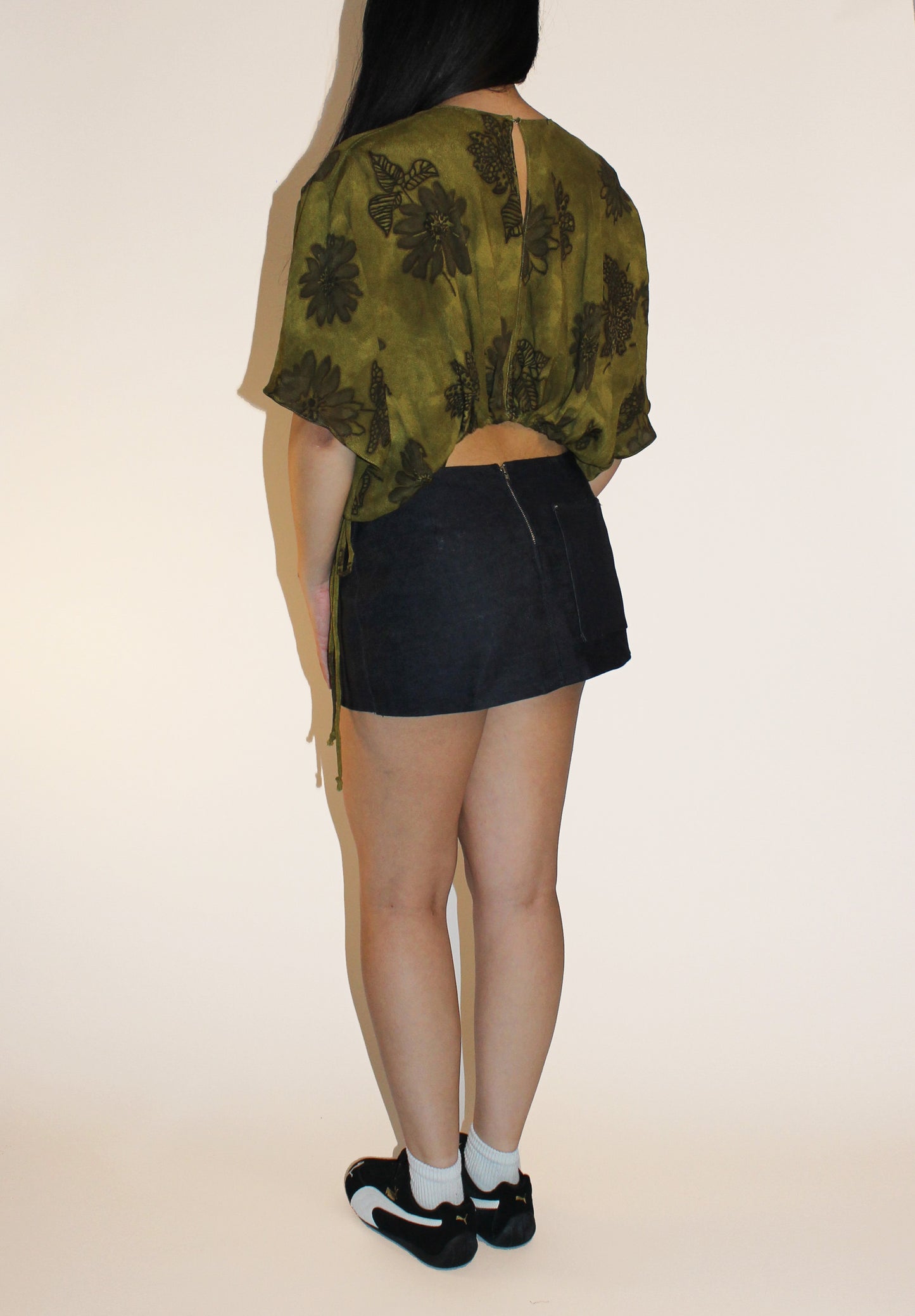 Iris top - Olive (Made to order)