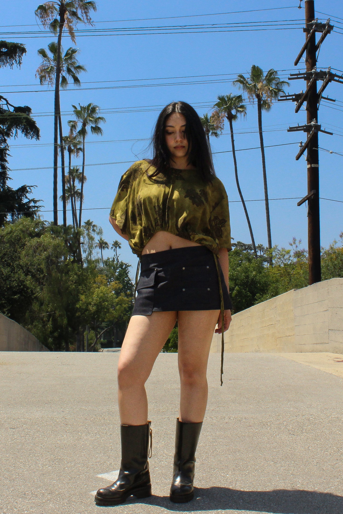 Iris top - Olive (Made to order)